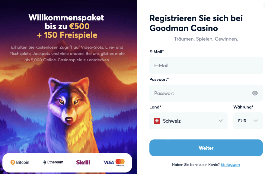Goodman Casino Registrieren